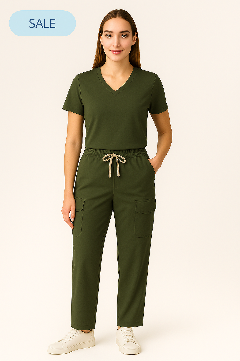 Olivia Cargo Verde Militar XS S