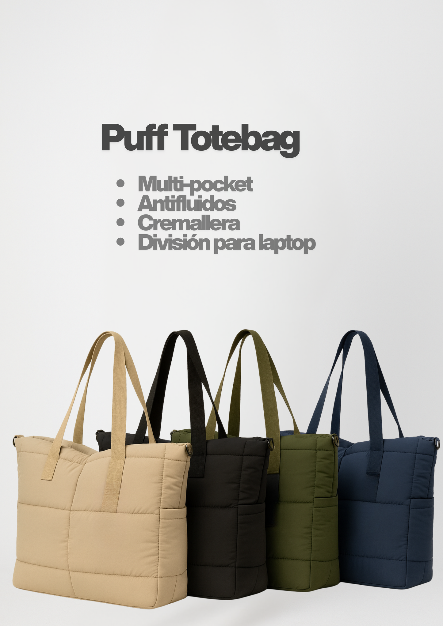 Puff tote bag